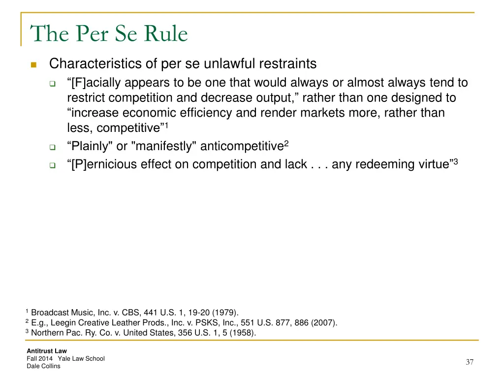 the per se rule 1