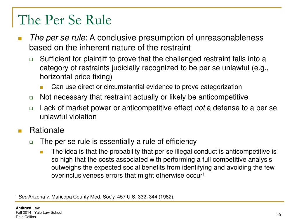 the per se rule