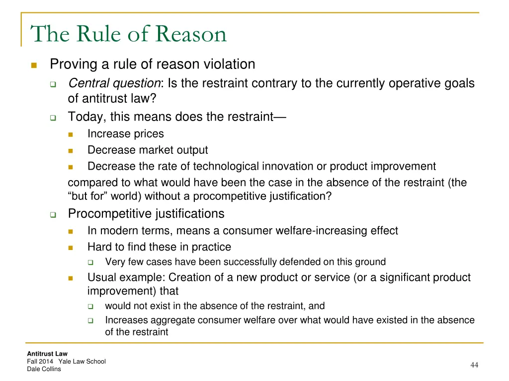 the rule of reason 1