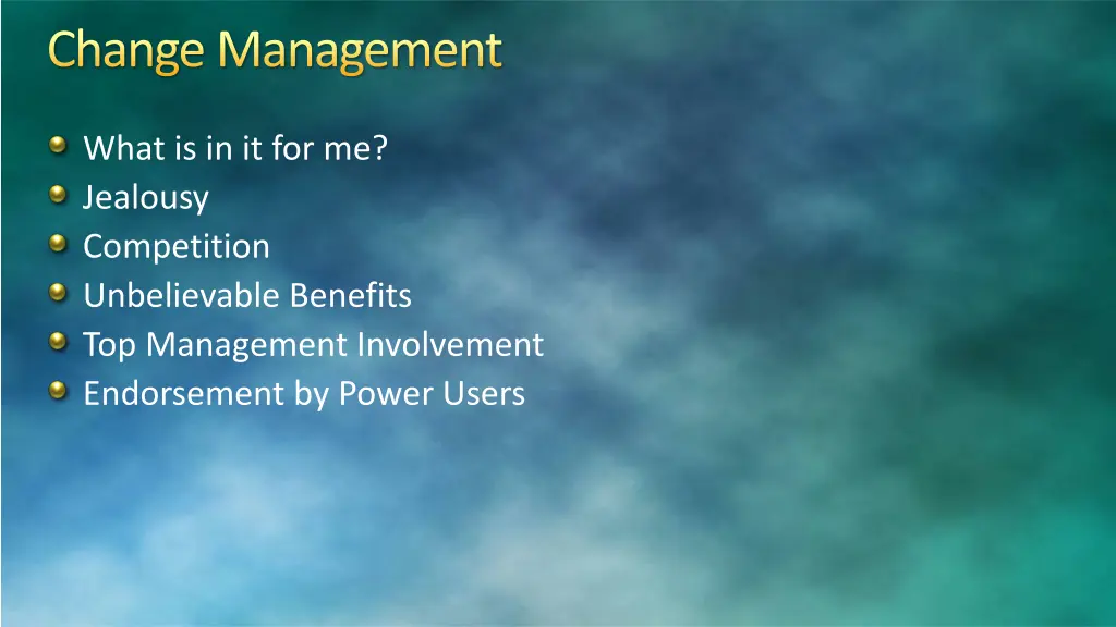 change management