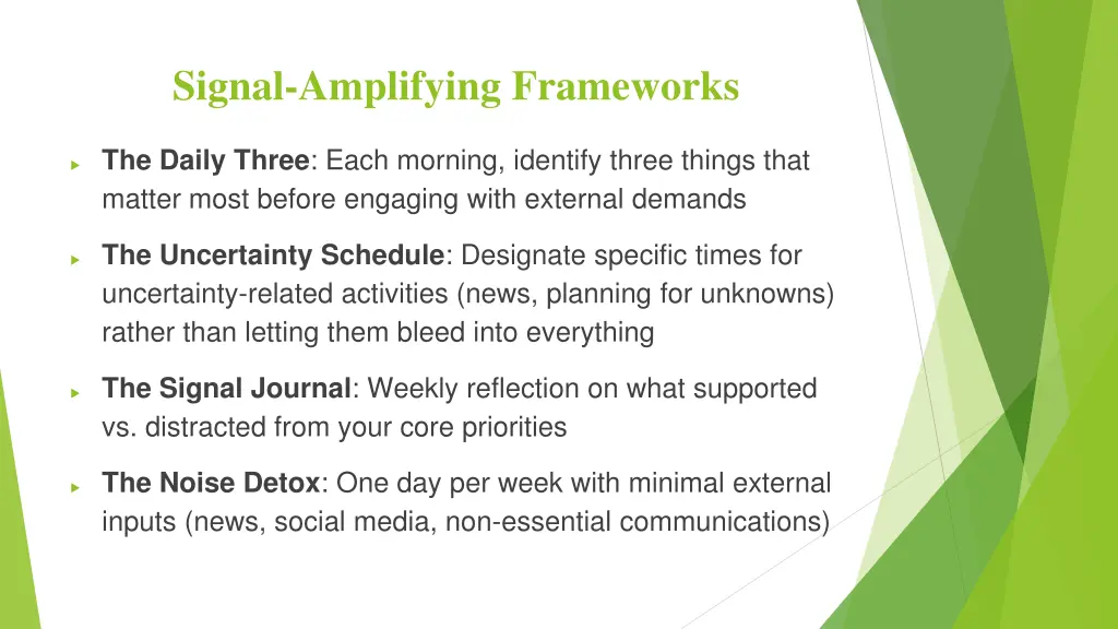 signal amplifying frameworks