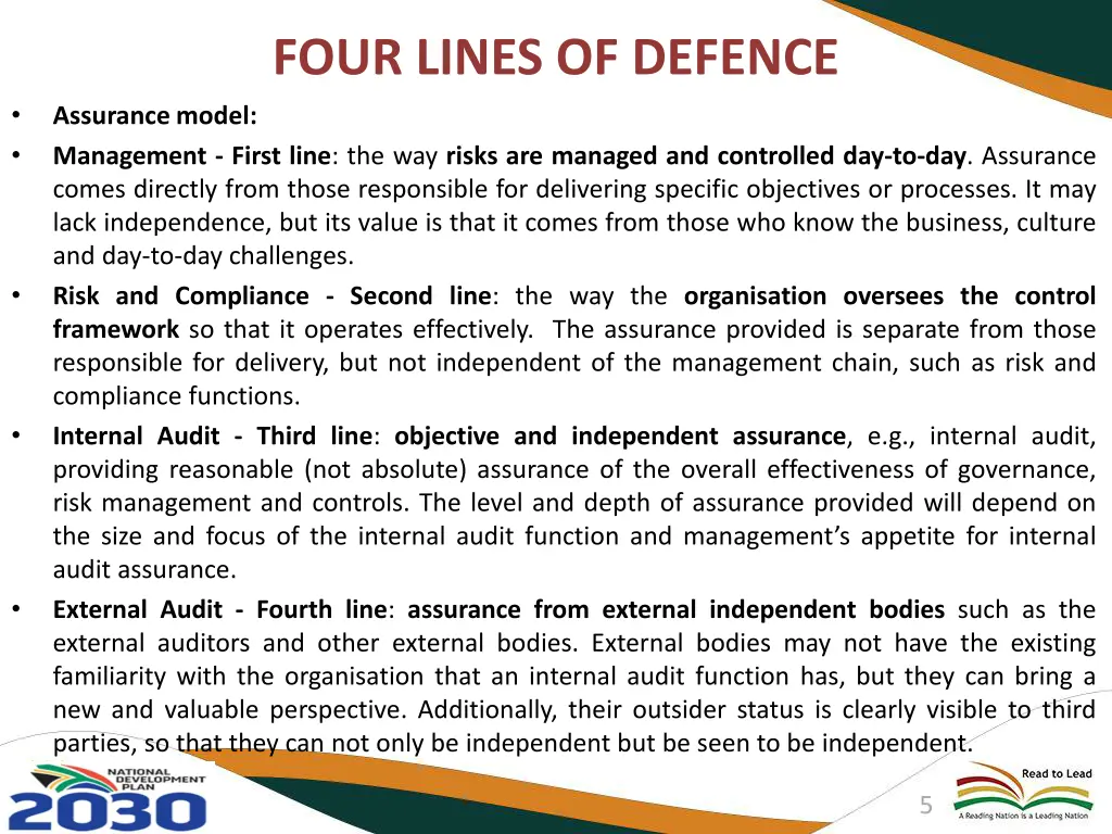 four lines of defence