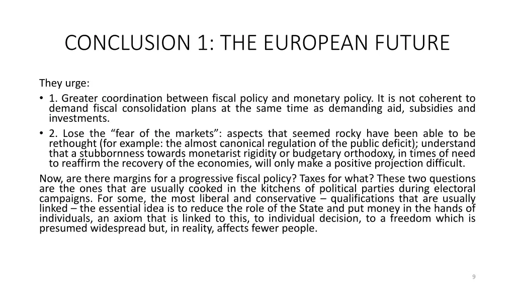 conclusion 1 the european future