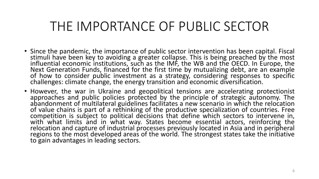 the importance of public sector