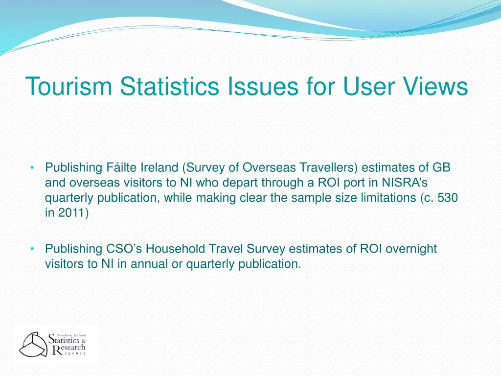 tourism statistics issues for user views 2