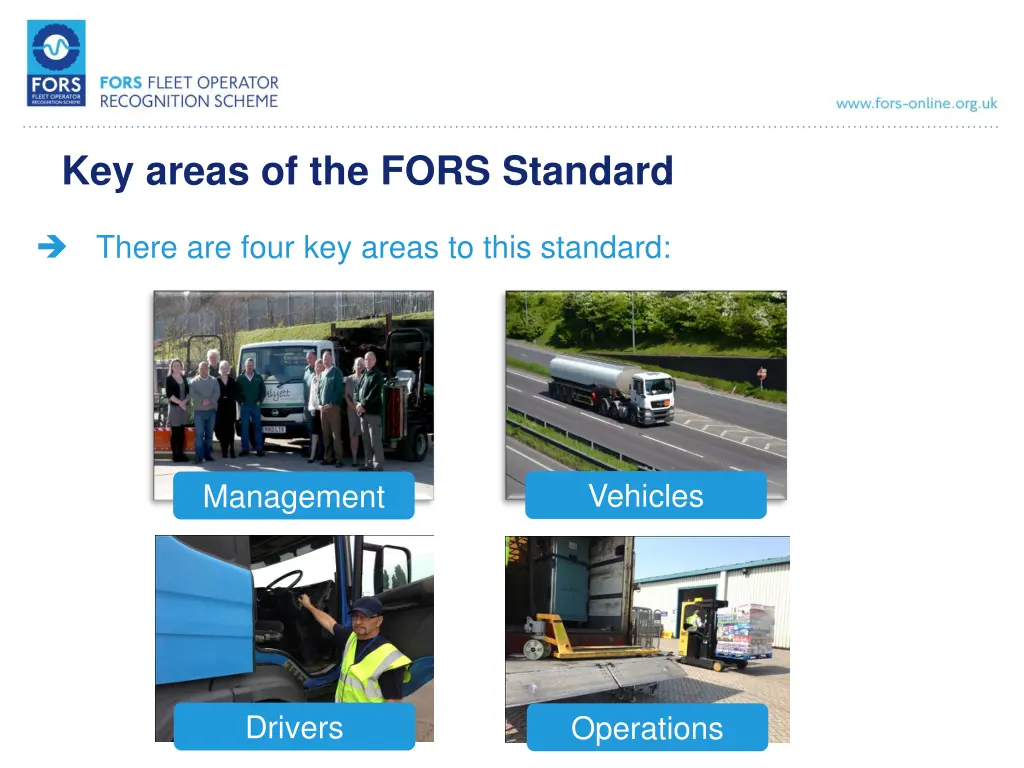 key areas of the fors standard