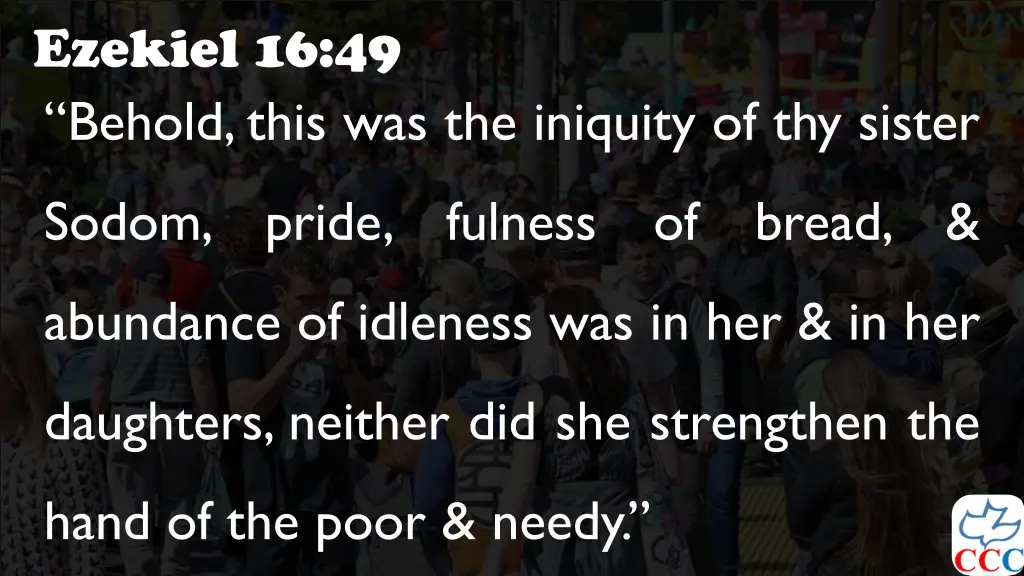 ezekiel 16 49 behold this was the iniquity