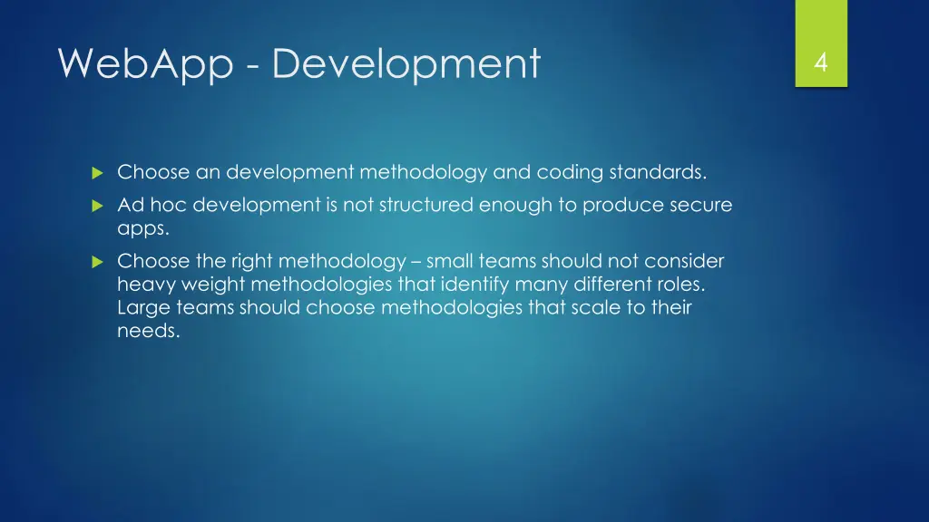 webapp development