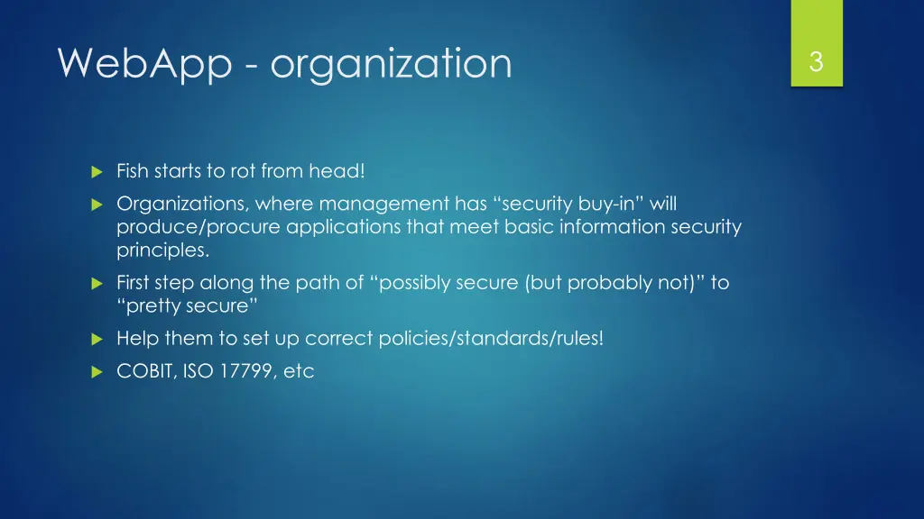 webapp organization