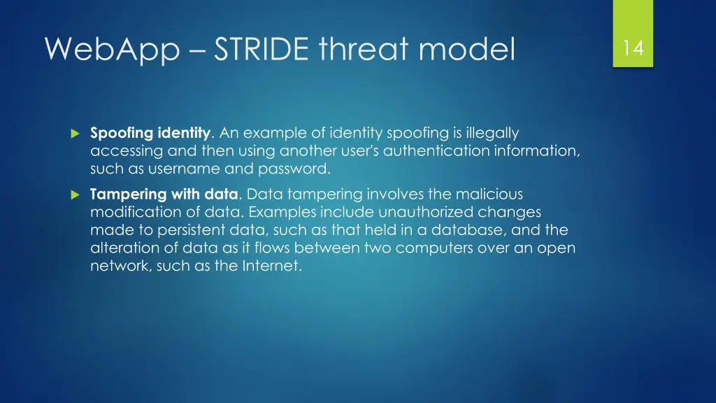 webapp stride threat model