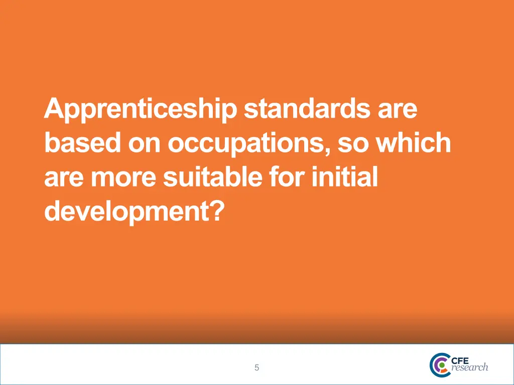 apprenticeship standards are based on occupations