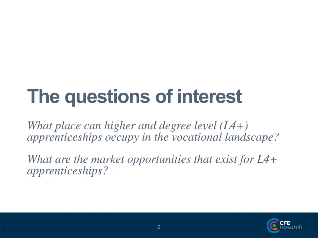 the questions of interest