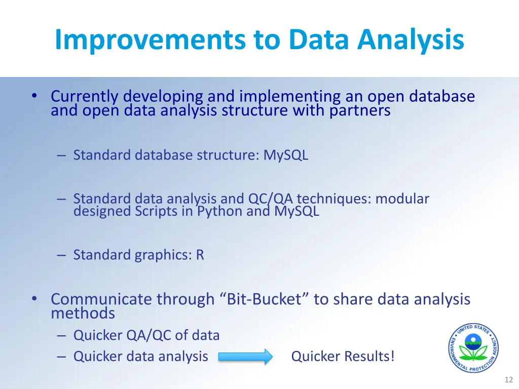 improvements to data analysis