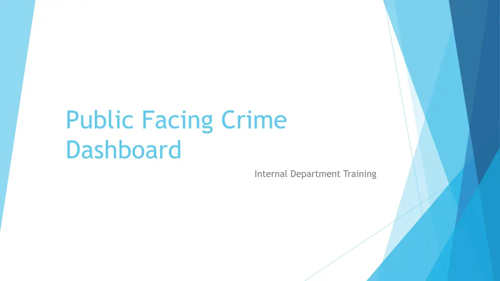 public facing crime dashboard