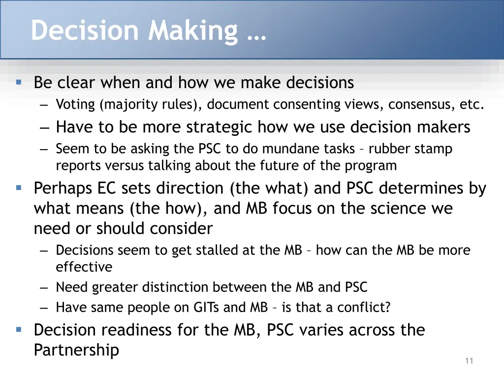decision making