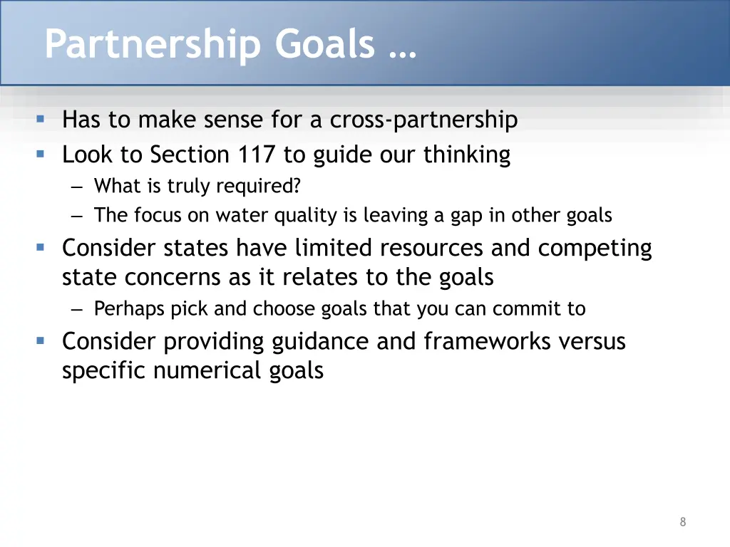 partnership goals