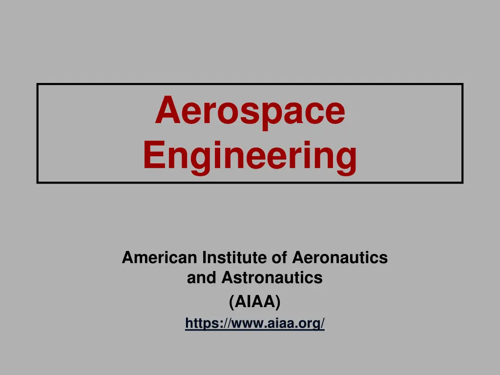 aerospace engineering