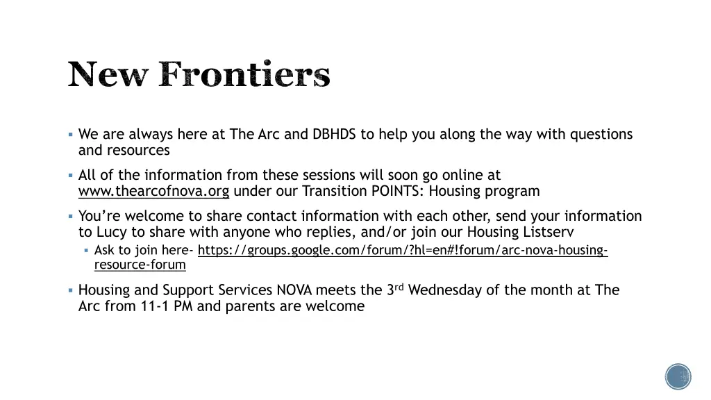 new frontiers