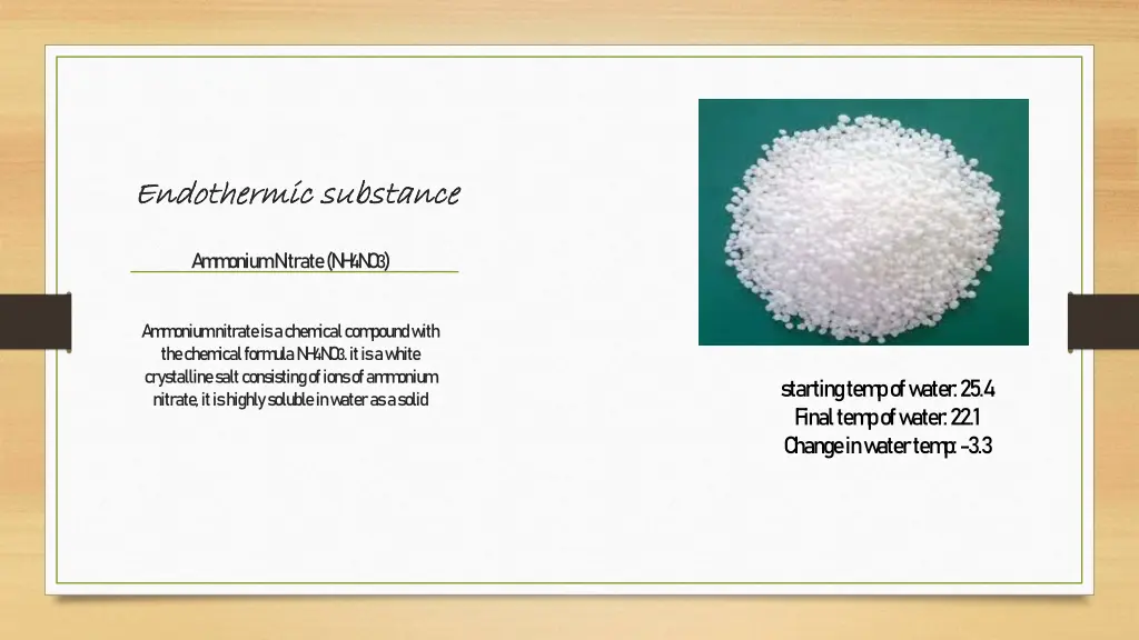 endothermic substance endothermic substance