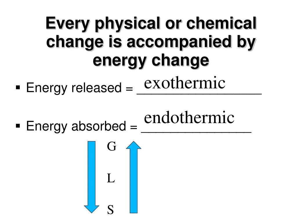 every physical or chemical change is accompanied