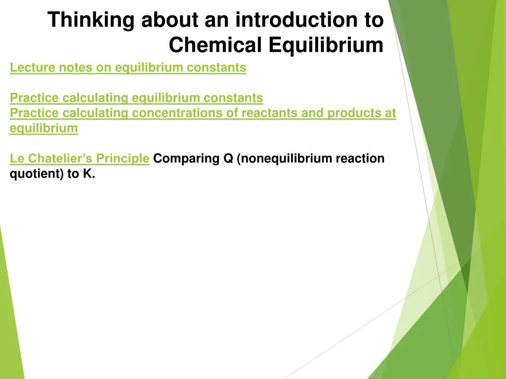 thinking about an introduction to chemical