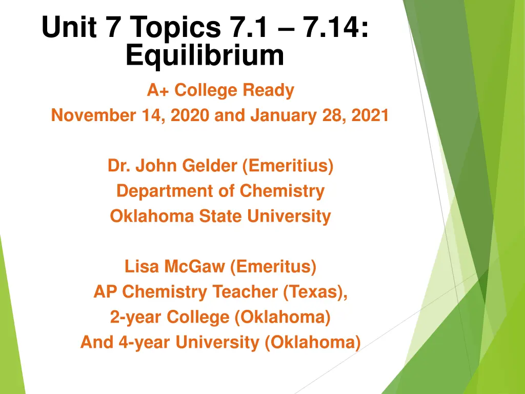 unit 7 topics 7 1 7 14 equilibrium
