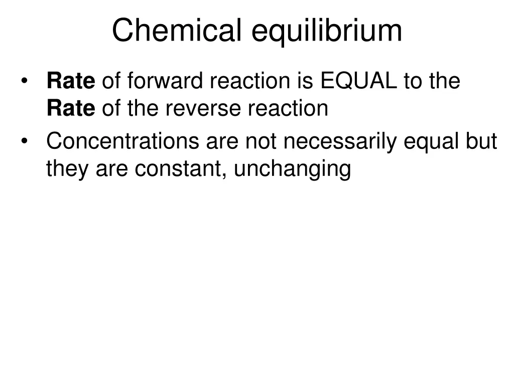 chemical equilibrium