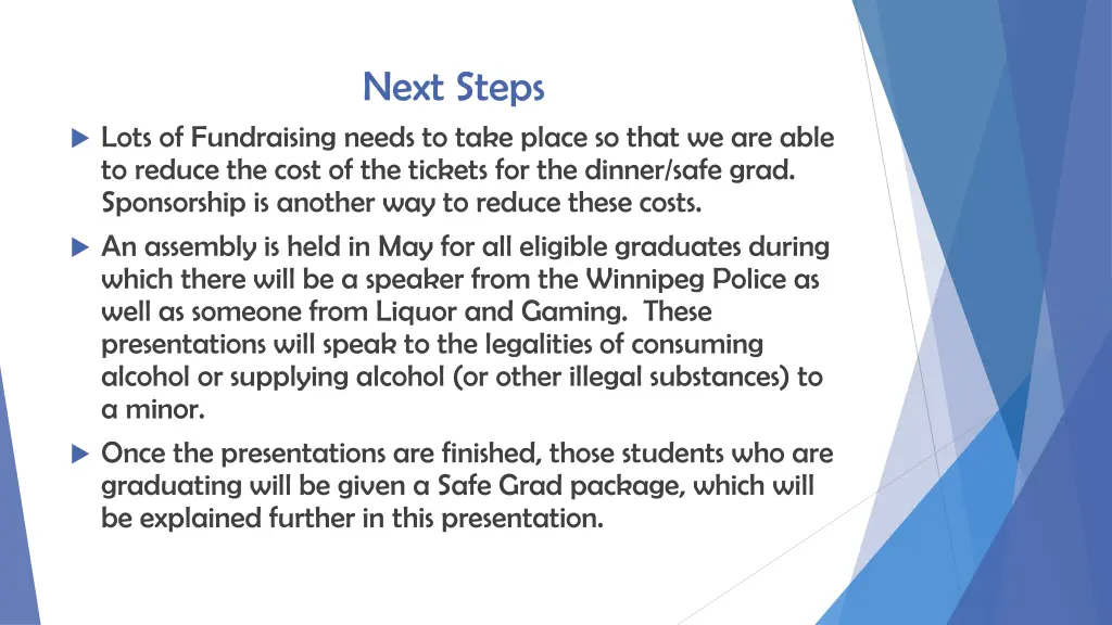 next steps