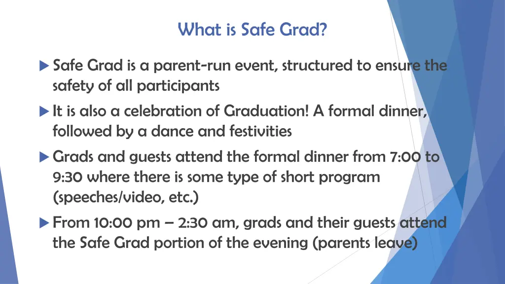 what is safe grad