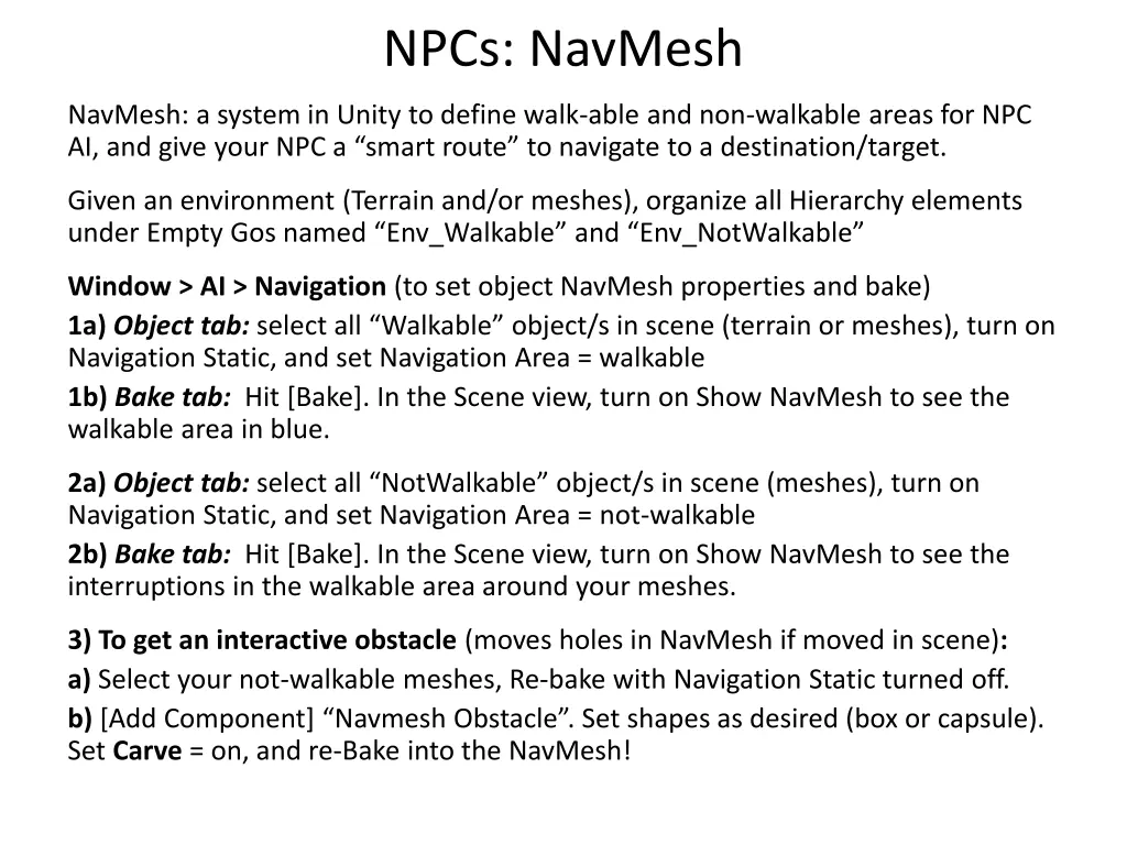 npcs navmesh