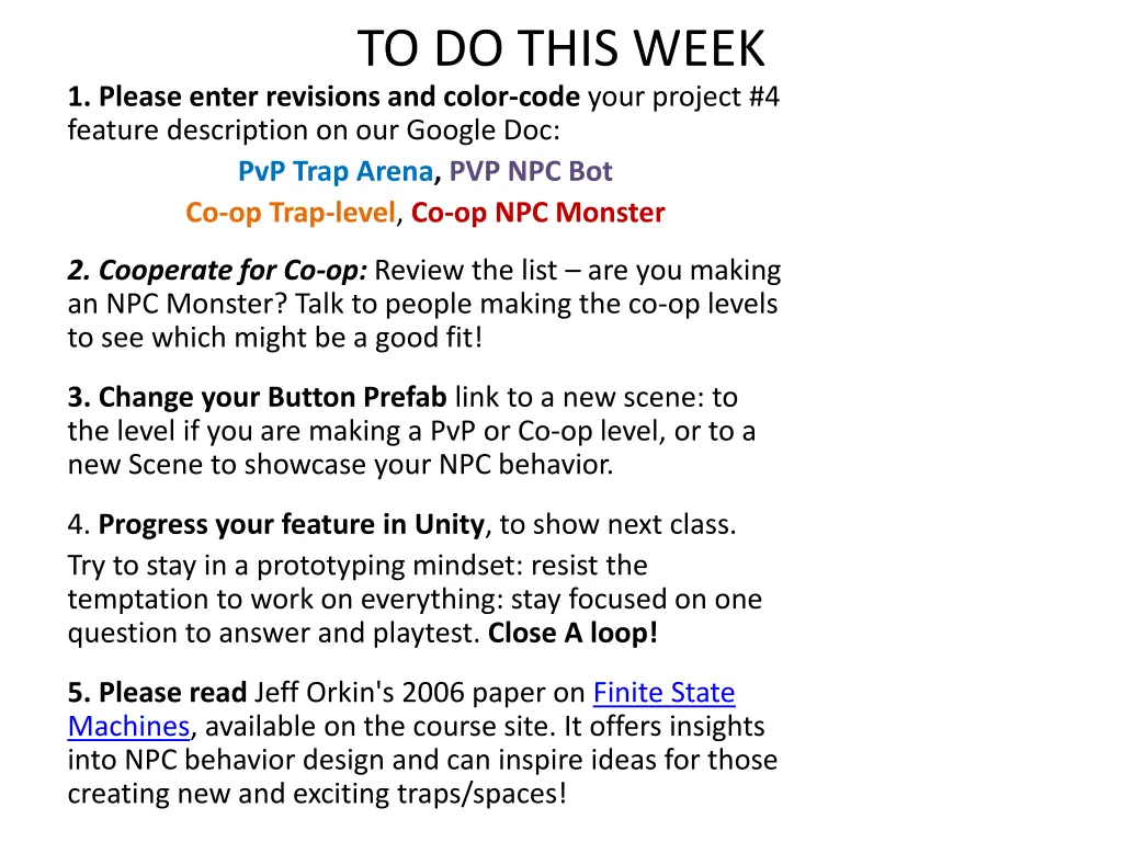 to do this week