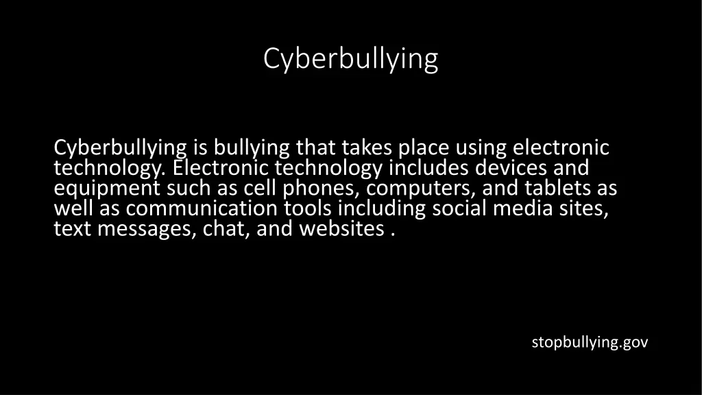 cyberbullying