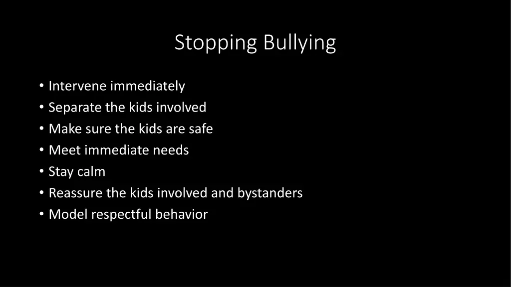 stopping bullying