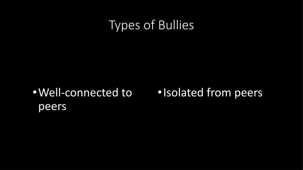 types of bullies