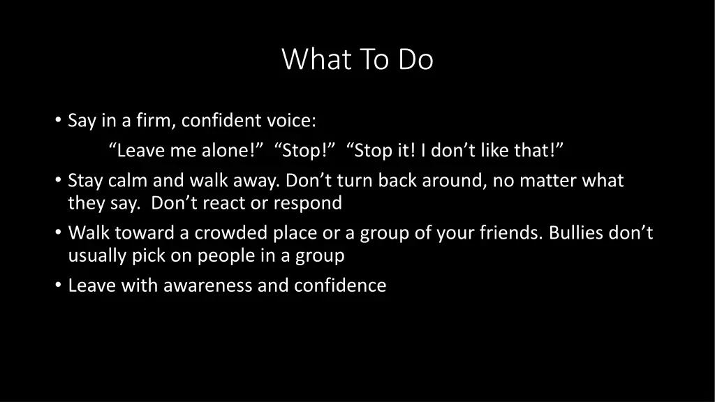 what to do 1