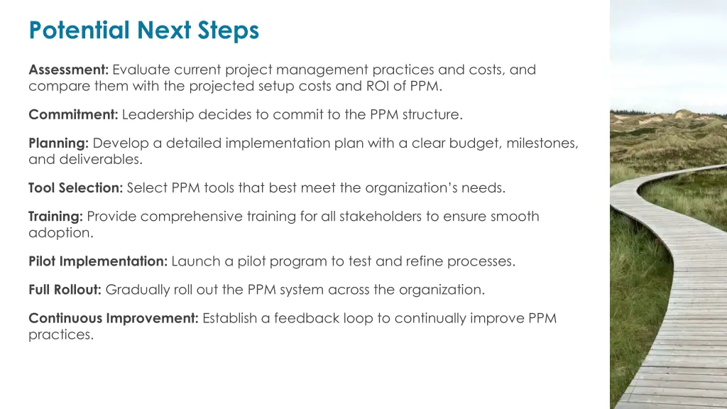 potential next steps