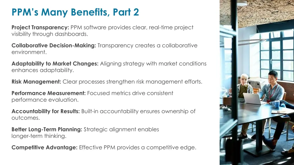 ppm s many benefits part 2