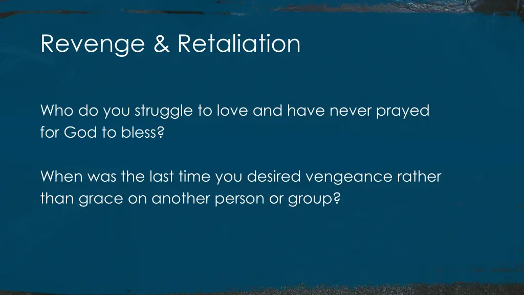 revenge retaliation