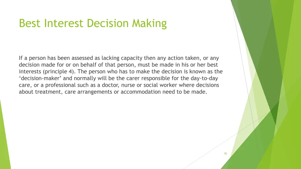 best interest decision making