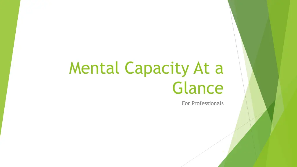 mental capacity at a