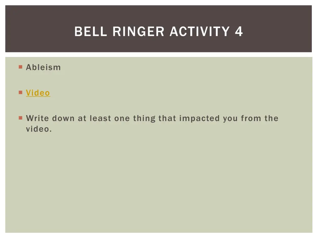 bell ringer activity 4