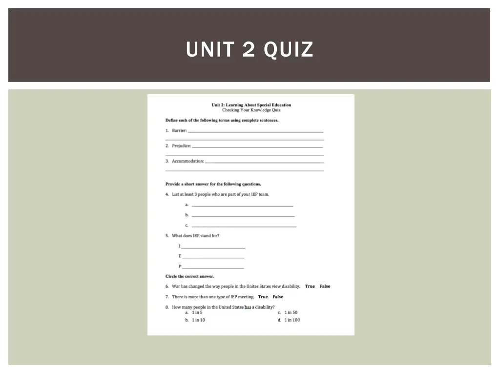 unit 2 quiz