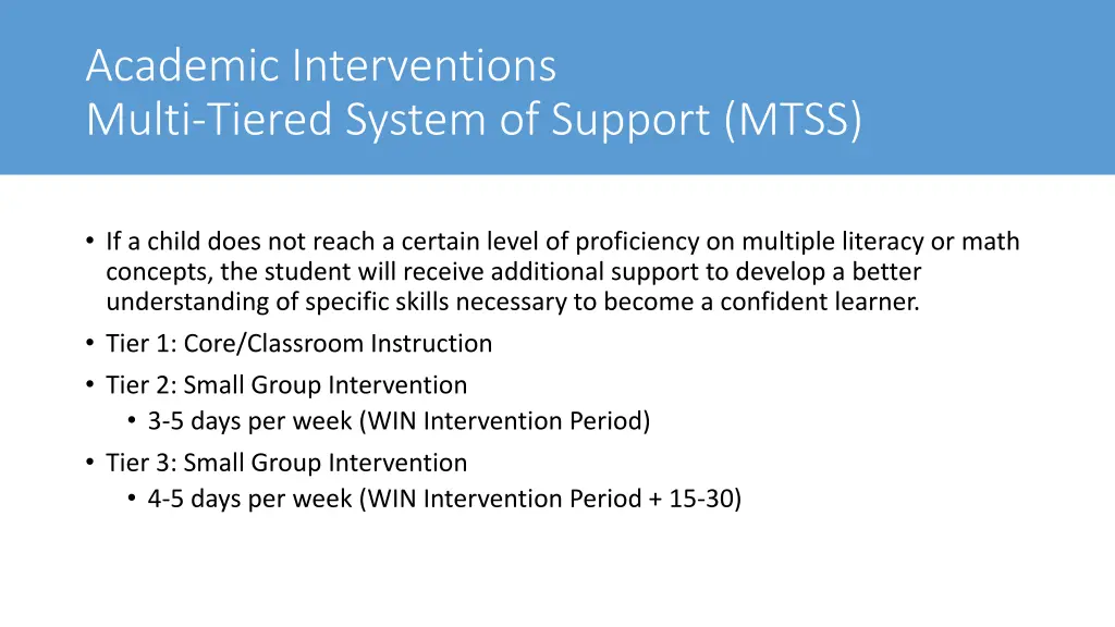 academic interventions multi tiered system