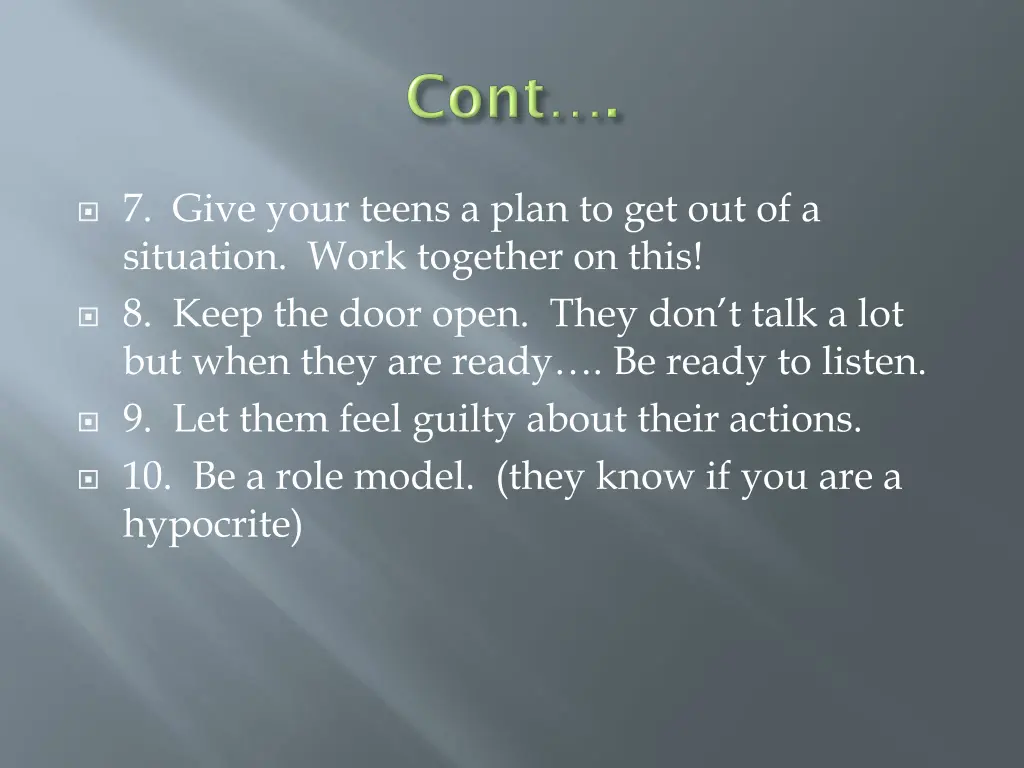 7 give your teens a plan