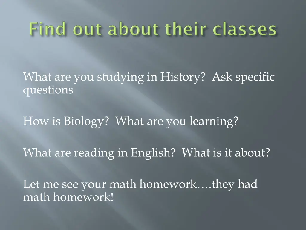 what are you studying in history ask specific