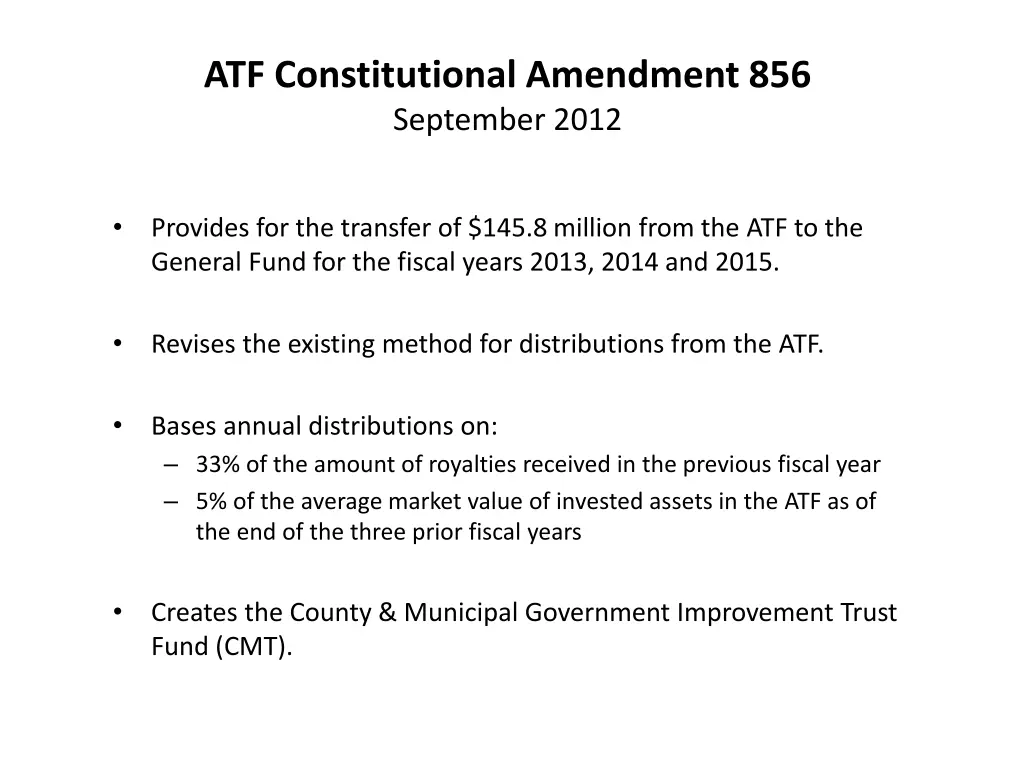 atf constitutional amendment 856 september 2012