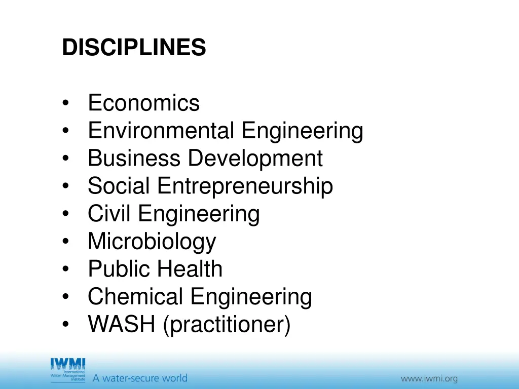 disciplines