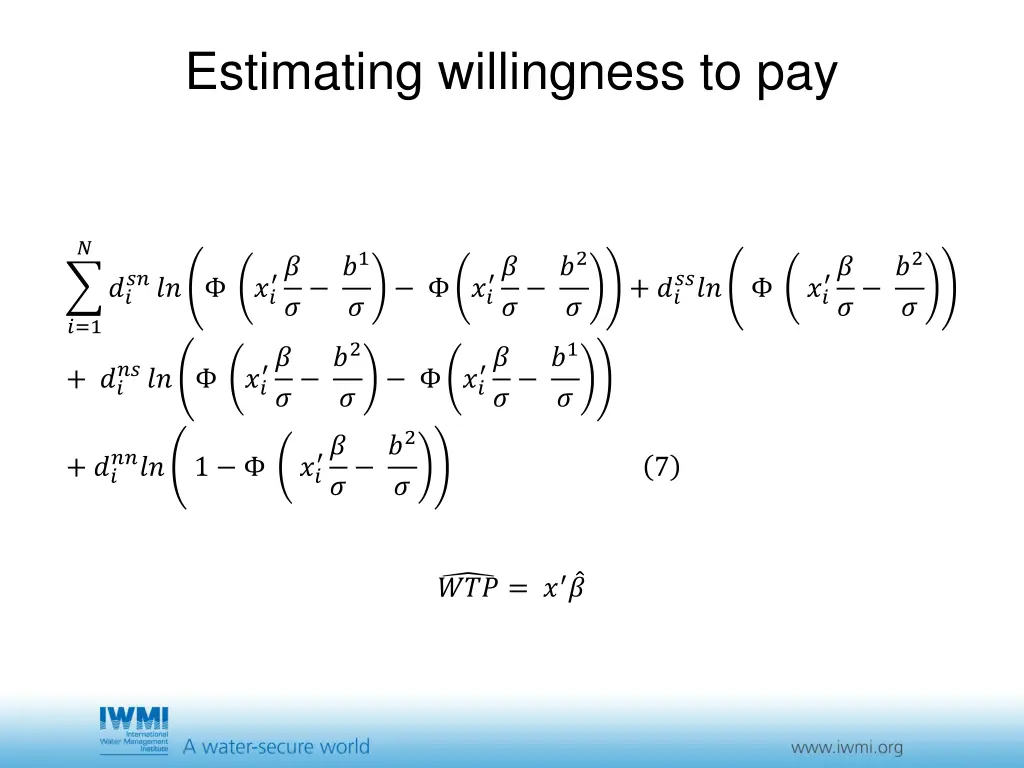 estimating willingness to pay 1
