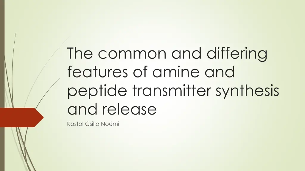 the common and differing features of amine