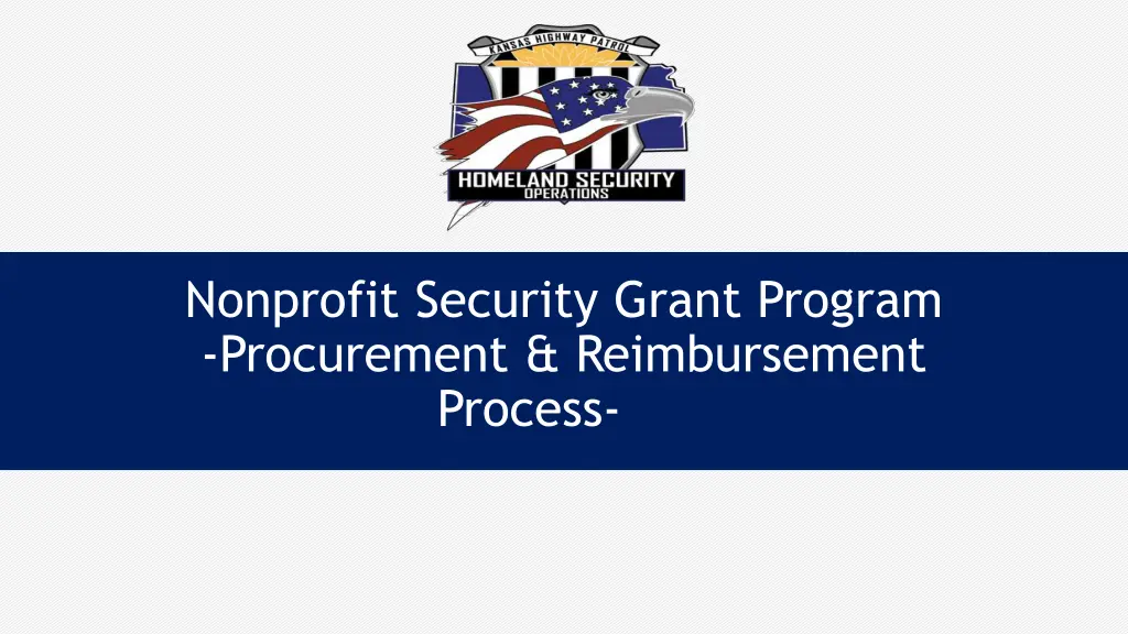 nonprofit security grant program procurement